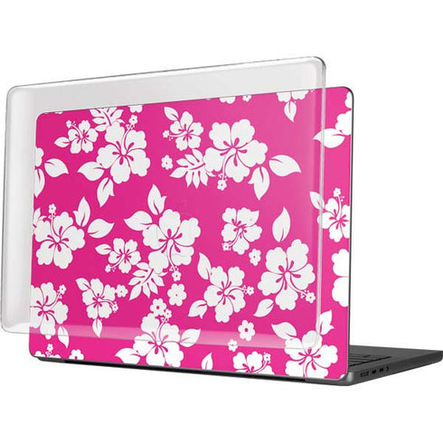 Pink and White MacBook Pro 14in (2021-24) Case plus Skin